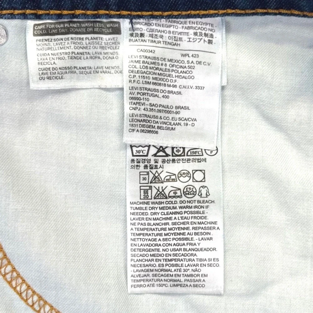 Levi's 569 Loose Straight Shorts Mens 48 Dark Wash Indigo Denim Baggy Jorts